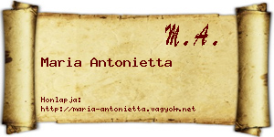 Maria Antonietta névjegykártya